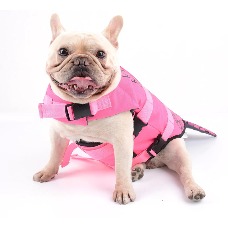 Hifrenchies Dog Life Jacket Mermaid Swimming Vest Dog Safety Swimsuit Floatation Life Vest for French Bulldog/Pug(SMermaid)