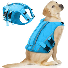 ASENKU Dog Life Jacket with Rescue Handle Dog Life Vest for Swimming Boating with High Flotation Ripstop Lightweight Pet Life Preserver with Reflective Stripes for Small Medium Large Dogs