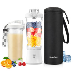 Portable Blender with Insulated Sleeve - Personal Juicer 20 Oz Blender Cup for Protein Shakes and Smoothies with 6 Blades USB RechargeableTravel Lid-Mini Small Blender for Kitchen OfficeGymTravel